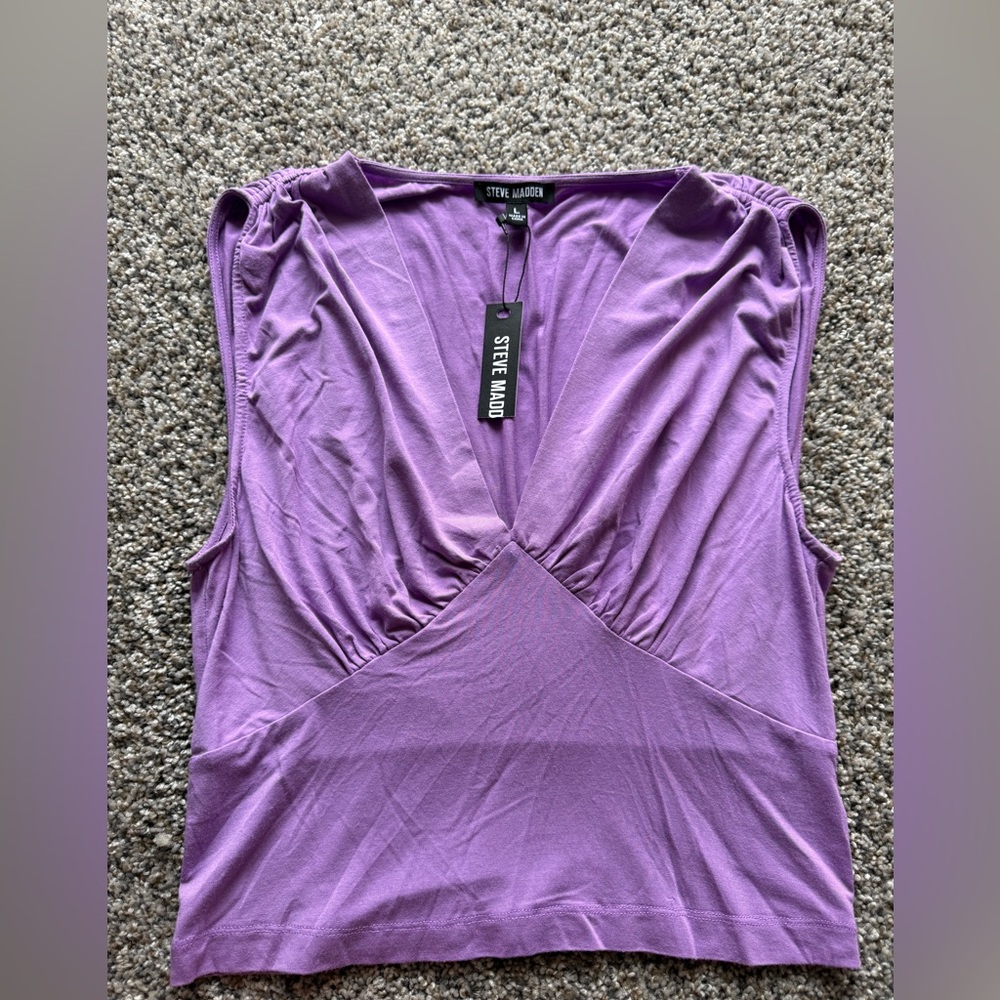 💜Steve Madden Purple Sleeveless V-Neck Camisole